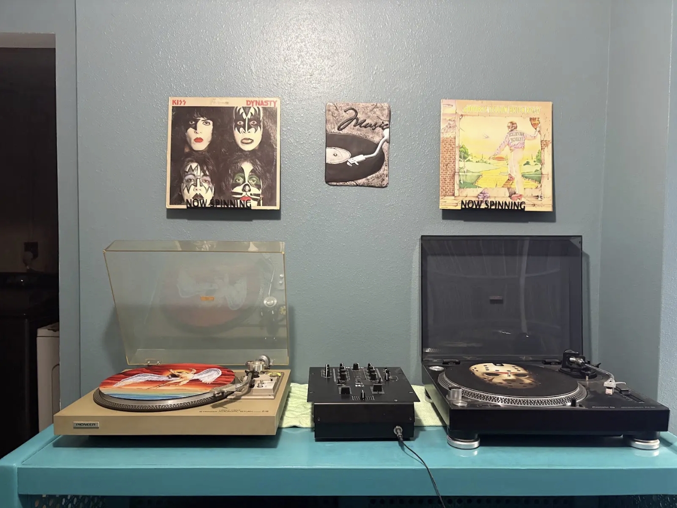 Two turntables at JR's Vinyl